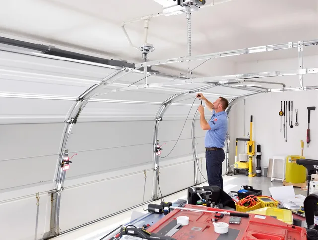 Garage door cable repair service by Millbury Garage Door Repair in Millbury