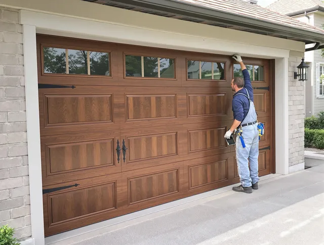 Custom garage door showcase by Millbury Garage Door Repair in Millbury