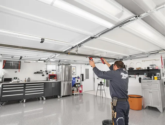 Overhead garage door repair service by Millbury Garage Door Repair in Millbury