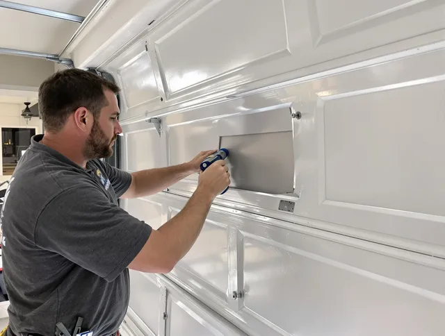 Garage door panel repair by Millbury Garage Door Repair in Millbury